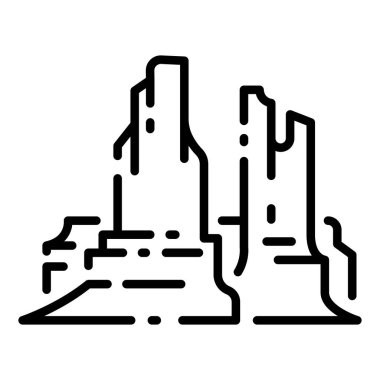 Güzel manzara, vektör çizimi. Rock Vadisi