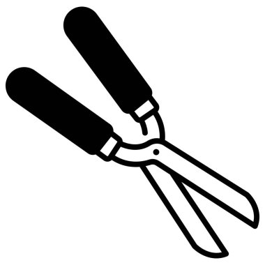 Bahçe ikonu, vektör illüstrasyonu. Makas makası.