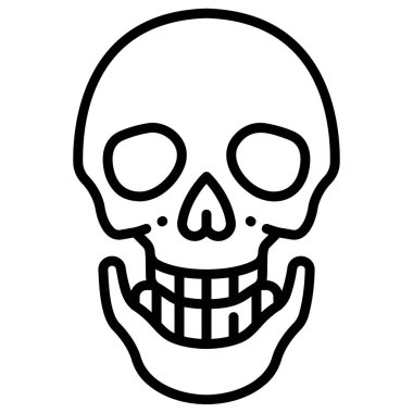 İnsan vücudu ikonu, vektör çizimi. kafatası