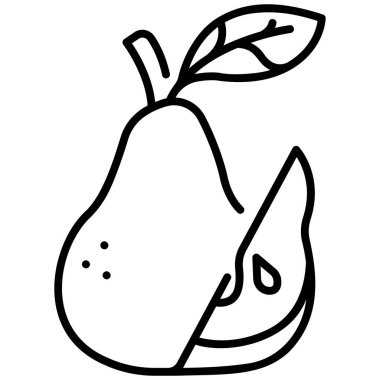 meyve ikonu. Vektör çizimi. armutlar