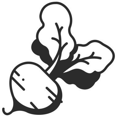 Sebze ikonu. Vektör çizimi. Pancar.