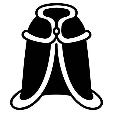 Ortaçağ ikonu, vektör illüstrasyonu. Kral cübbesi