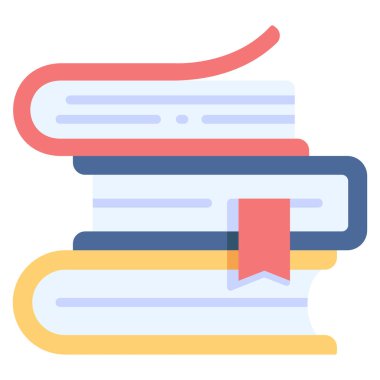 Kitap ikonu, vektör illüstrasyonunu ödünç al. kitaplar