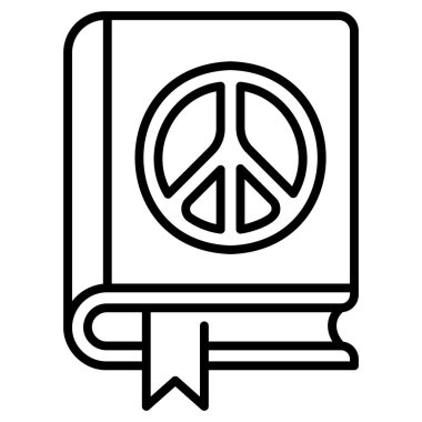 Barış kavramsal ikonu, vektör illüstrasyonu. Barış Kitabı