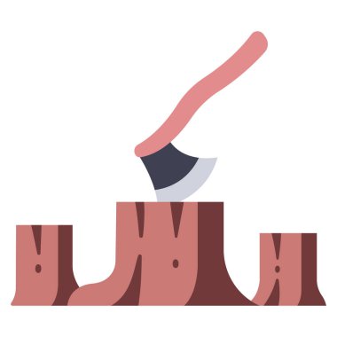 Kirlilik kavramsal ikonu, vektör illüstrasyonu. ağaç kesimi