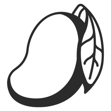 meyve ikonu. Vektör çizimi. mango