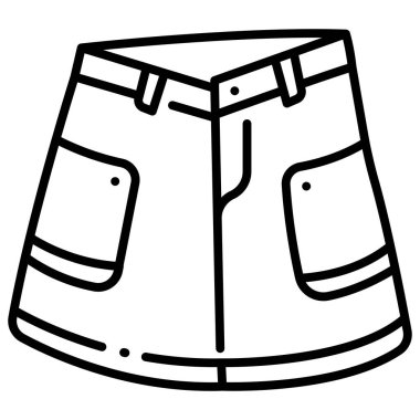 clothing and apparel icon, vector illustration. denim skirt