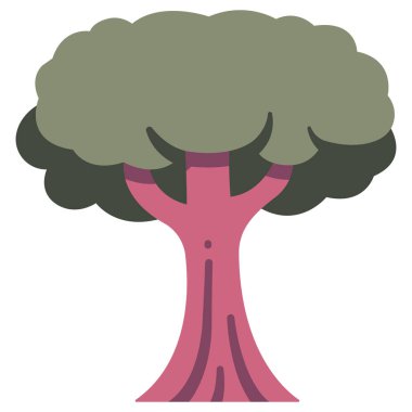 Amazon Konsepti 'nin Yaşamı, vektör çizimi. ağaç