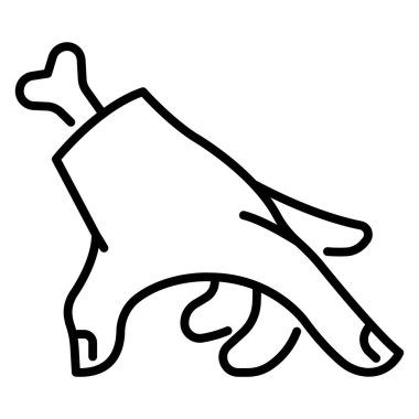 Korku ve Cadılar Bayramı ikonu, vektör illüstrasyonu. Zombi eli