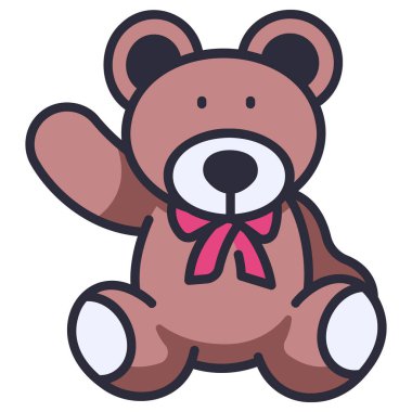 baby icon, vector illustration. teddy bear