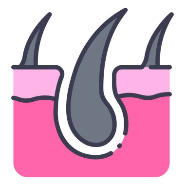 İnsan vücudu ikonu, vektör çizimi. cilt kılı