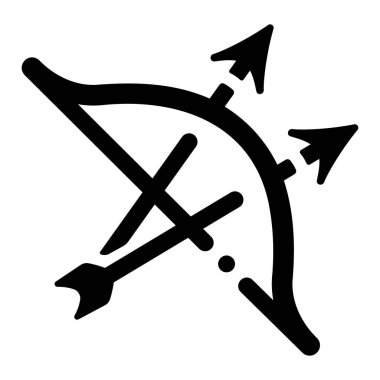 Oyun evet yetenek ikonu, vektör illüstrasyonu. yay çift ok