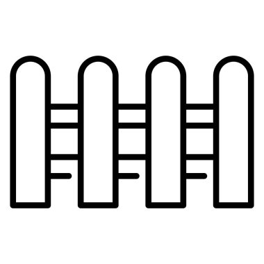 Bina ve inşaat mühendisliği ikonu, vektör çizimi. çit