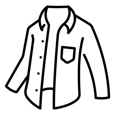 clothing and apparel icon, vector illustration. long sleeve shirt