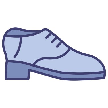 Şık kıyafet ve aksesuar ikonu, vektör illüstrasyonu. giysi ayakkabısı