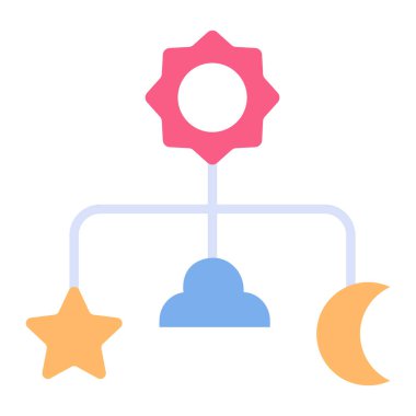 baby icon, vector illustration. crib toy