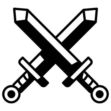 Ortaçağ ikonu, vektör illüstrasyonu. kılıç haçı