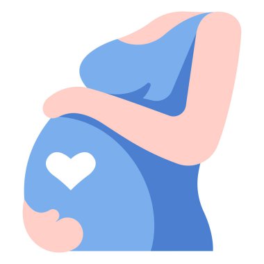baby icon, vector illustration. pregnant woman