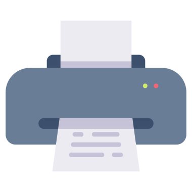 Ofis simgesi, vektör illüstrasyonu. yazıcı