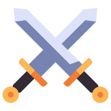 Ortaçağ ikonu, vektör illüstrasyonu. kılıç haçı