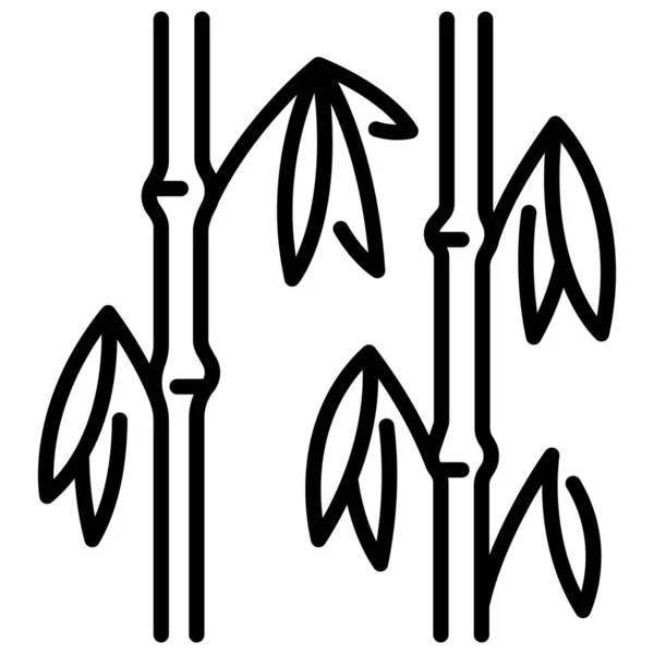 Japan Konceptuell Ikon Vektor Illustration Bambu — Stock vektor