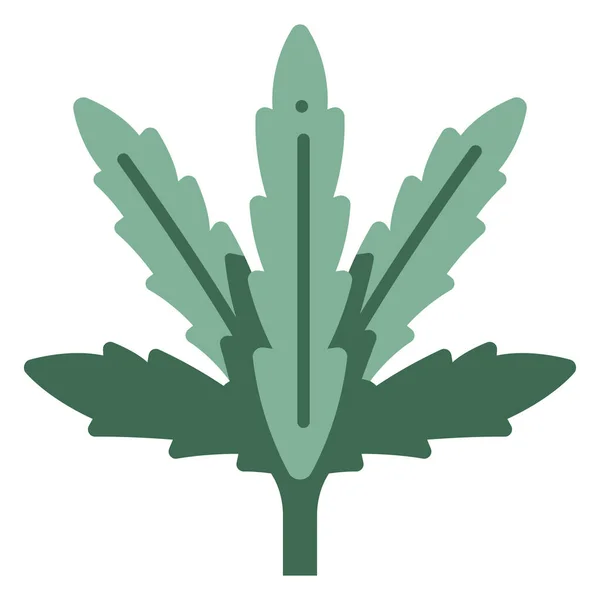Icono Planta Orgánica Fresca Ilustración Vectorial Hierba — Vector de stock