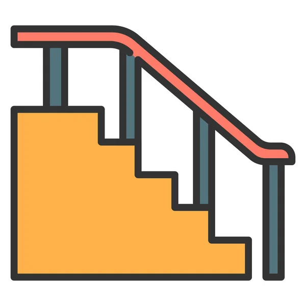 Ikone Der Bautechnik Vektorillustration Treppe — Stockvektor