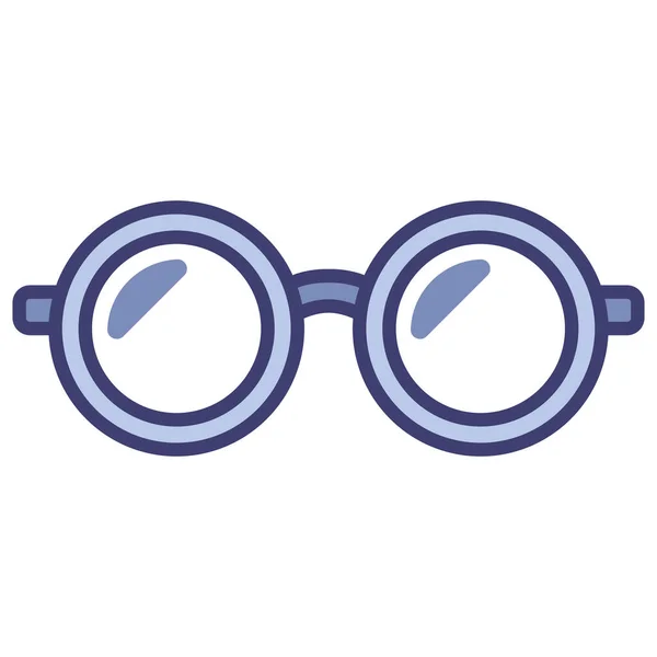 Κομψό Ντύσιμο Και Αξεσουάρ Εικονίδιο Διανυσματική Απεικόνιση Γυαλιά — Διανυσματικό Αρχείο