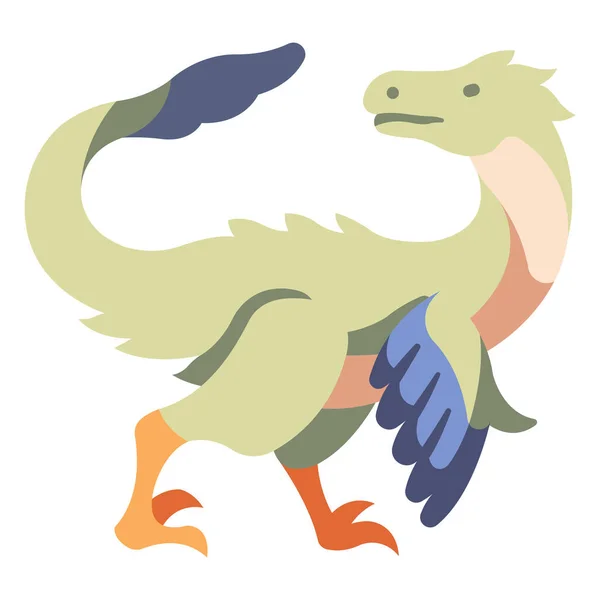 Illustrazione Vettoriale Dinosauro Utahraptor — Vettoriale Stock