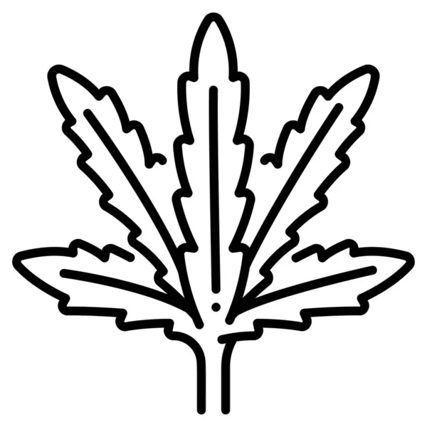Иконка Свежей Органической Пищи Векторная Иллюстрация Weed — стоковый вектор