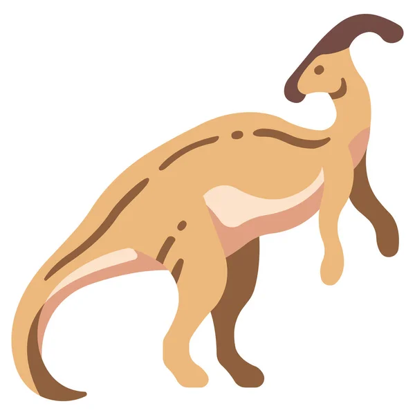 Illustrazione Vettoriale Dinosauro Parasaurolofo — Vettoriale Stock