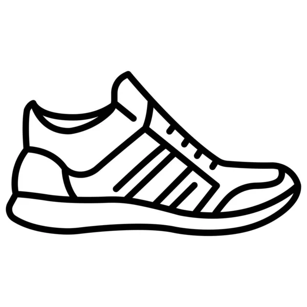 Gaya Pakaian Dan Aksesoris Ikon Vektor Ilustrasi Sepatu Lari - Stok Vektor