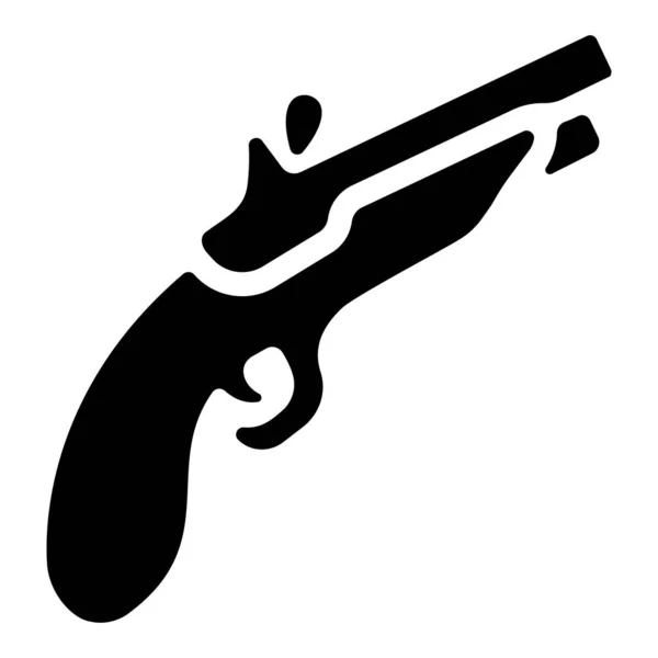 Waffensymbol Vektorillustration Altes Gewehr — Stockvektor