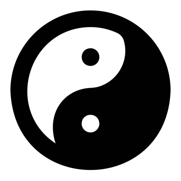 Ікона Вправності Гри Векторна Ілюстрація Інь Янг — стоковий вектор