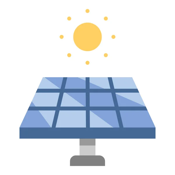 Icono Conservación Ambiental Ilustración Vectorial Energía Células Solares — Archivo Imágenes Vectoriales
