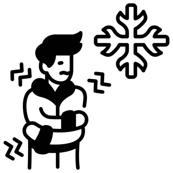 Konzeptuelles Symbol Der Saison Vektorillustration Kälte — Stockvektor