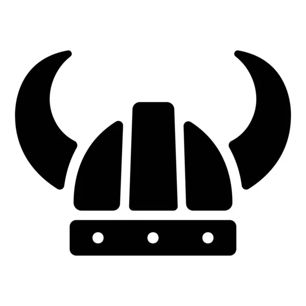 Spiel Ausrüstung Symbol Vektor Illustration Wikingerhelm — Stockvektor