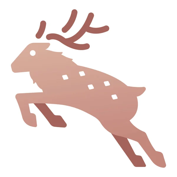 冬の季節とクリスマスのコンセプト ベクトルイラスト トナカイジャンプ — ストックベクタ