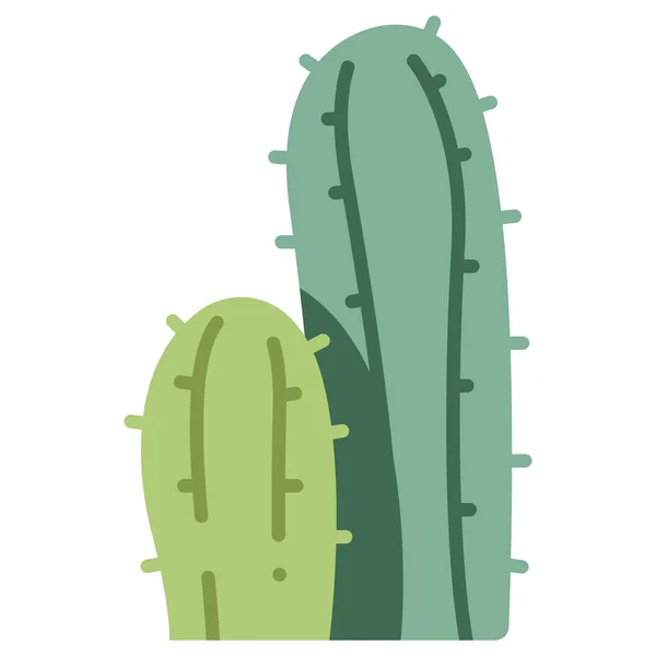 Icône Plante Biologique Fraîche Illustration Vectorielle Cactus — Image vectorielle