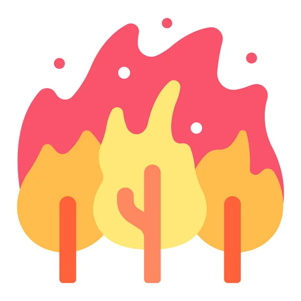 Environmental Conservation Icon Vector Illustration Wildfire — Stock Vector