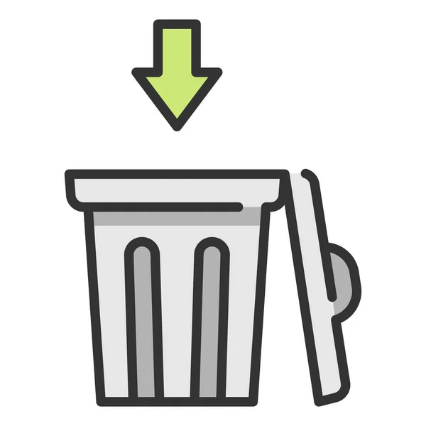 Umweltschutz Symbol Vektorillustration Mülleimer — Stockvektor