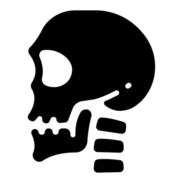 Ikona Medycyny Opieki Zdrowotnej Ilustracja Kości Czaszki — Zdjęcie stockowe
