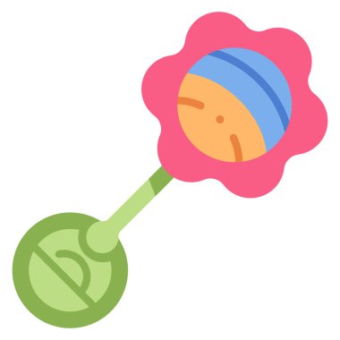 baby icon, vector illustration. toy rattle