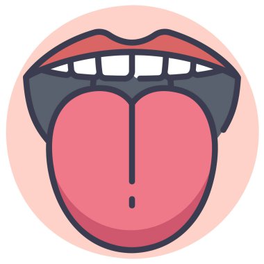 İnsan vücudu ikonu, vektör çizimi. dil