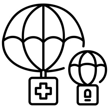 Beyaz arkaplanda askeri simge, vektör illüstrasyonu, savaş alanı konsepti, arz düşüşü