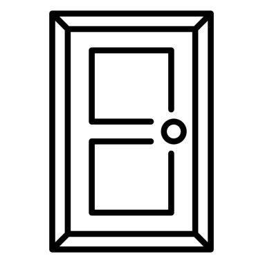 Bina ve inşaat mühendisliği ikonu, vektör çizimi. kapı