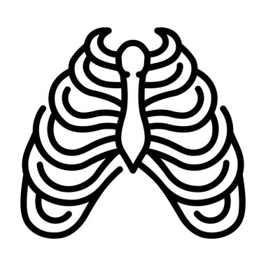 İnsan vücudu ikonu, vektör çizimi. kaburgalar