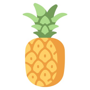 meyve ikonu. Vektör çizimi. ananas