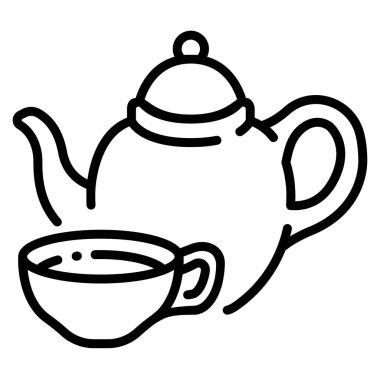 İngiltere kavramsal ikonu, vektör illüstrasyonu. çay 