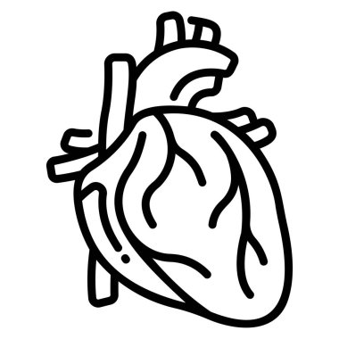 İnsan vücudu ikonu, vektör çizimi. kalp